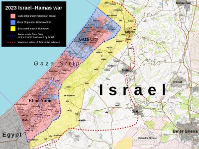 Map of Gaza Strip